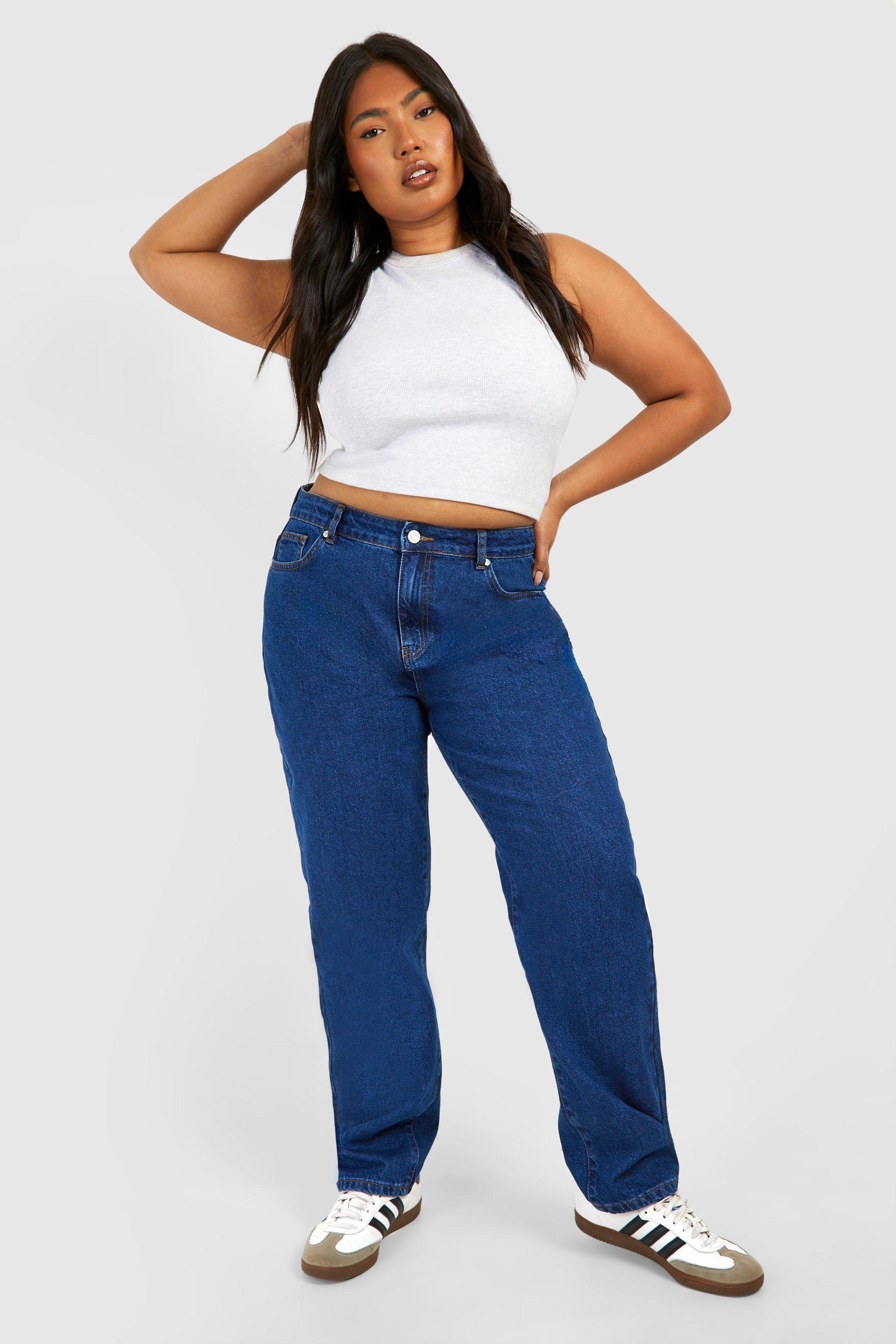 Plus Loose Fit Mom Jeans